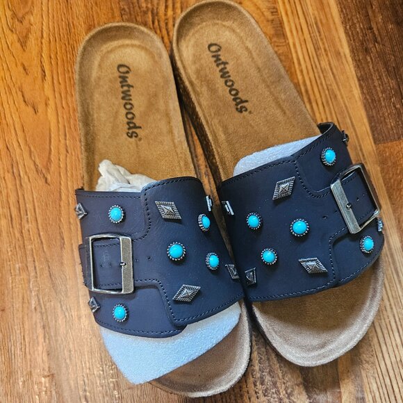 Women's Western Slide Sandals - Picture 1 of 4